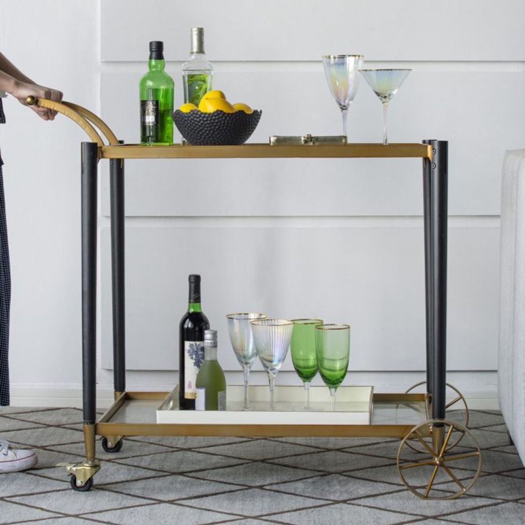 CLASSIC GOLD DRINKS TROLLEY image 1